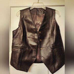 Brown Leather Vest